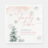 En Papier C'est l'heure de la fête Anniversaire de serviette (Devant)