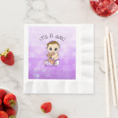 En Papier C'est une serviette de Baby shower pour fille viol (En situation)