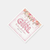 En Papier C'est une serviette de Baby shower rose Fleur rose (Coin)