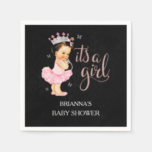 En Papier C'est une serviette pour Baby Shower de princesse