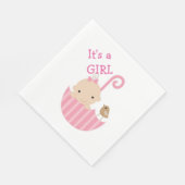 En Papier C'est une serviette standard fille/blanc (Coin)