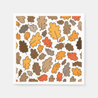 En Papier chêne feuilles automne boho thanksgiving serviette