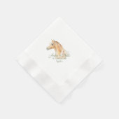 En Papier Cheval Farm Mariage cocktail serviette (Coin)