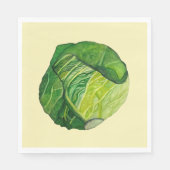 En Papier Chou Vert Serviette Jaune (Devant)