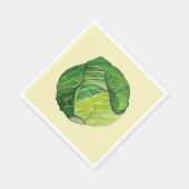 En Papier Chou Vert Serviette Jaune (Coin)