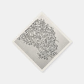 En Papier ciseaux noir et blanc serviette (Coin)