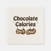 En Papier Citation de serviette amusante - Calories de choco (Devant)