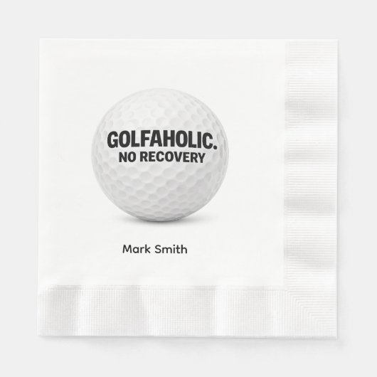En Papier Citation drôle d'obsession de golf pour serviette  (Devant)