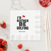 En Papier Citation drôle d'obsession de golf pour serviette  (En situation)
