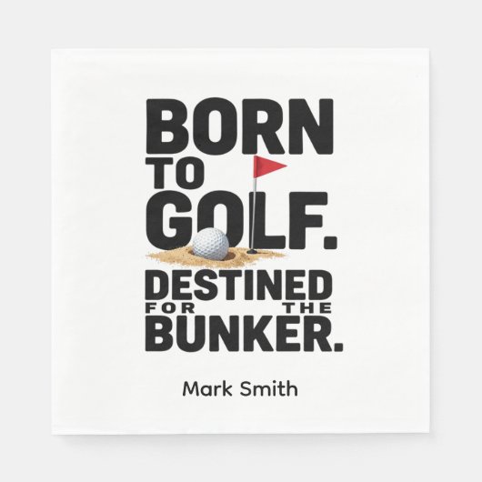 En Papier Citation drôle d'obsession de golf pour serviette  (Devant)