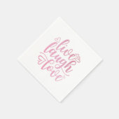 En Papier Citation Inspirer Live Love Laugh | Serviette de t (Coin)
