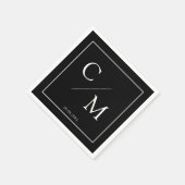 En Papier Clé, élégante, serviette monogramme (Coin)