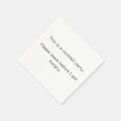 En Papier Cocktail fête drôle serviette blanche (Coin)