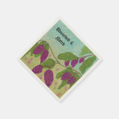 En Papier Cocktail Serviette Raisin Non Bouché & Noté (Coin)
