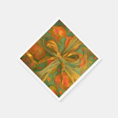 En Papier Coeur et arc rouge et vert présente serviette (Coin)