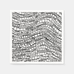 En Papier Conception Abstraite Art Stylo et Encre Serviette