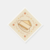 En Papier Conception de serviette carrée – Élégant cheesecak (Coin)