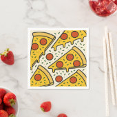 En Papier Conception de serviette carrée pour pizza de style (En situation)