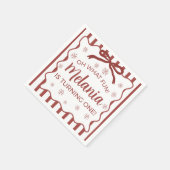 En Papier Conception de serviette d'anniversaire d'hiver rou (Coin)
