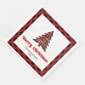 En Papier Conception éditable de serviette de Noël à la mode (Coin)