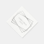 En Papier Conception Gris Mid Mod - Serviette de cocktail (Coin)