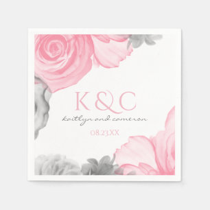 En Papier COULEUR DE FLEUR ÉDITABLE ! Serviette de mariage à