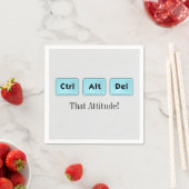En Papier Ctrl Alt Del - Serviette de cocktail drôle (En situation)