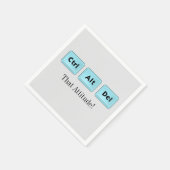 En Papier Ctrl Alt Del - Serviette de cocktail drôle (Coin)
