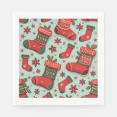 En Papier Cute Noël Stocking serviette (Devant)