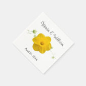 En Papier Daffodil mariage personnalisé serviette (Coin)
