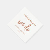 En Papier Demain, Nous Faisons Rust Rehearer Dîner Serviette (Coin)