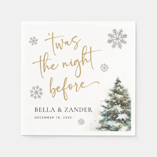 En Papier Dîner de répétition d'hiver Nuit de serviette avan (Devant)
