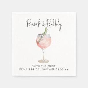 En Papier Élégant Brunch et Mariage à Bulles Serviette