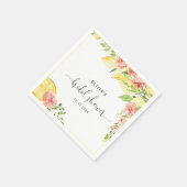 En Papier Élégant citrons Fêtes des mariées vertes serviette (Coin)