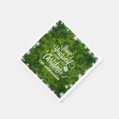 En Papier Élégant Feuilles de sapin vert Noël | Serviette de (Coin)