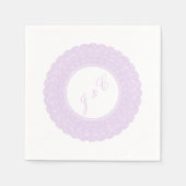 En Papier Élégant lavande/dentelle violette serviette (Devant)