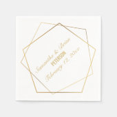 En Papier Élégante mariée et mariée, serviette mariage (Devant)