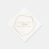 En Papier Élégante mariée et mariée, serviette mariage (Coin)