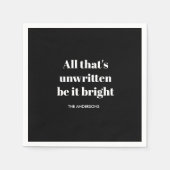 En Papier Élégante serviette de Noël Noir | Vacances classiq (Devant)