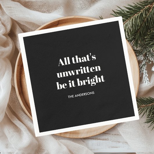 En Papier Élégante serviette de Noël Noir | Vacances classiq