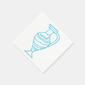 En Papier Élégante serviette Vase (Coin)