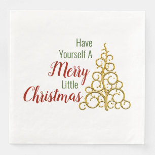 En Papier Faites-vous un joyeux petit Noël Serviette