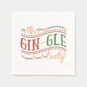En Papier Fantastique Gin-gle Lady Noël   Serviette de table