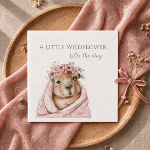 En Papier Fête de naissance Capybara • Serviette Wildflower