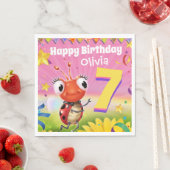 En Papier Fille faite sur commande 7yrs de serviette de (En situation)