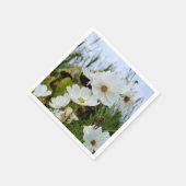 En Papier Fleurs blanches d'été – serviette florale (Coin)