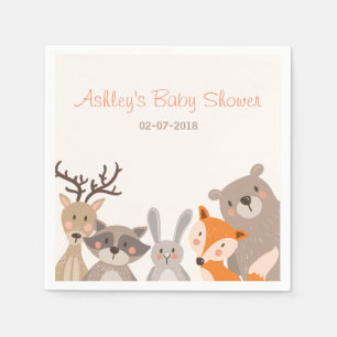 En Papier Fox d'ours de forêt d'animaux de serviette de