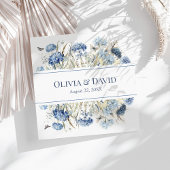 En Papier Français Bleu Boho Jardin Fleurs Mariage serviette