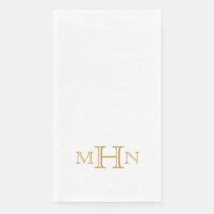 En Papier Glam gothique   Serviette   Monogramme or