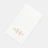En Papier Glam gothique | Serviette | Monogramme or (Coin)